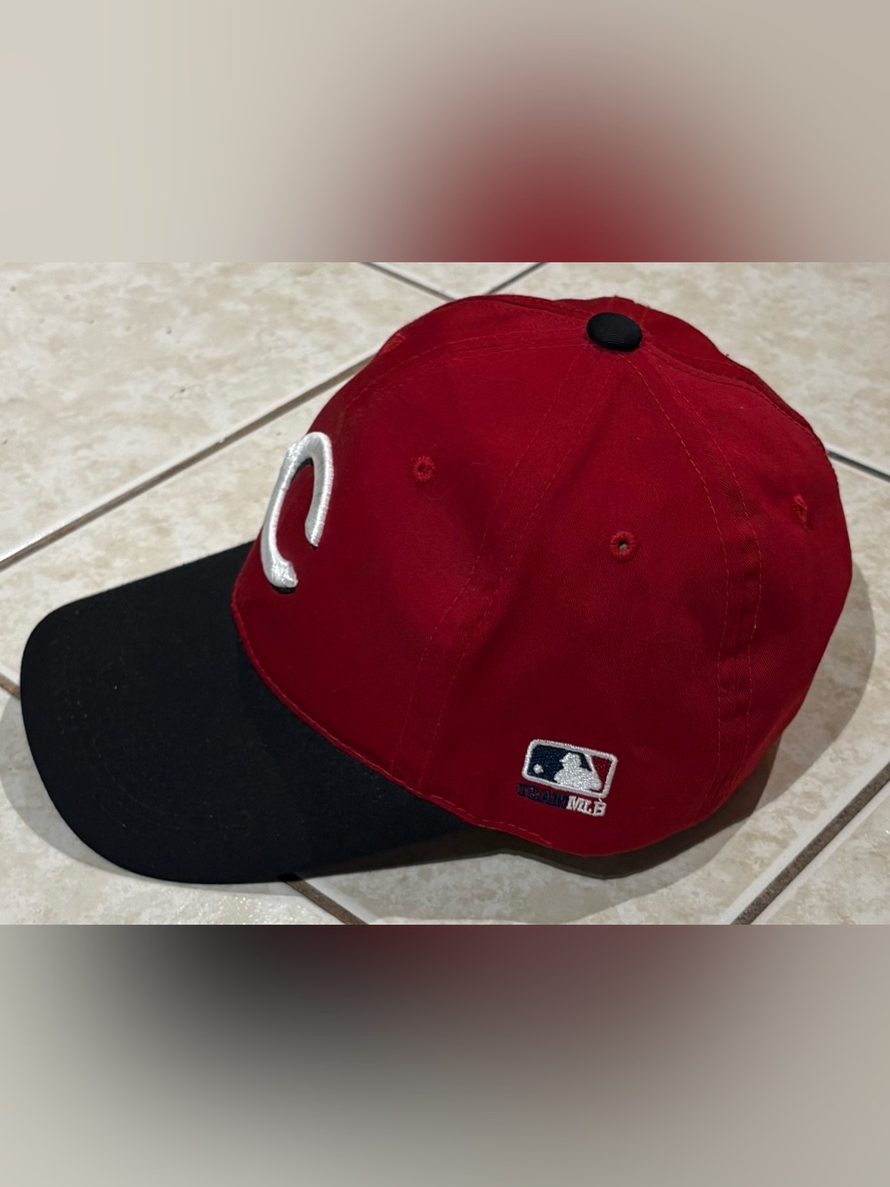 Vintage 90’s OC Sports Cincinnati Reds MLB Baseball Strapback Hat OSFA EUC - Picture 3 of 8